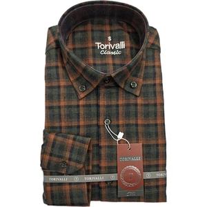 Torivalli Collection Kışlık Klasik Kesim Cepli Ekoseli Erkek Gömlek Tcke1