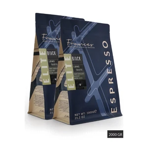 %100 Elite Black Blend Espresso | Orta-Koyu Kavrum | ÇEKİRDEK KAHVE | 2*1000 Gr | Yüksek Gövde , Düşük Asidite