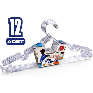 Beray Home 12 Adet Kristal Askı Şeffaf  Elbise Askısı 12 Li Set