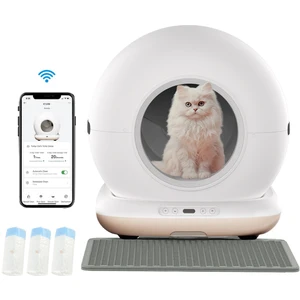 CB001 Akıllı Otomatik Kedi Tuvaleti, APP ile Kontrol, 75lt İç Hazne, 7lt Çöp Haznesi