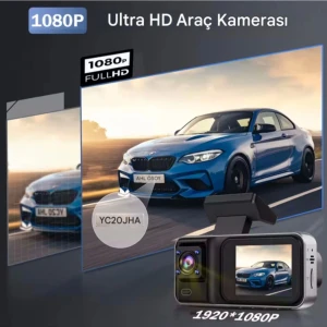 A-98 Wifi Full Hd 3 Kameralı Araç Içi Güvenlik Kamerası + Park Modu Kablosu Ön-Arka-Iç Kayıt,dashcam