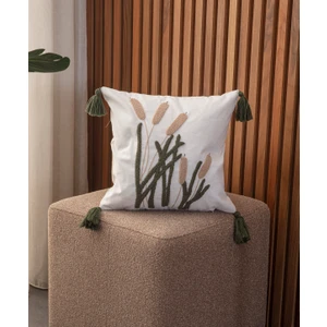 Tekli Punch Işlemeli Nakışlı Dekoratif Premium Kırlent Kılıfı