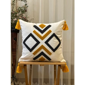 Tekli Punch Işlemeli Nakışlı Dekoratif Premium Kırlent Kılıfı