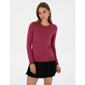 Pierre Cardin Kadın Gül Kurusu Slim Fit Basic Kazak 50315758-VR026