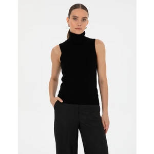 Pierre Cardin Kadın Siyah Slim Fit Kazak 50316336-VR046