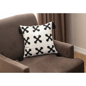 Tekli Çiçekli Punch Işlemeli Nakışlı Dekoratif Premium Kırlent Kılıfı