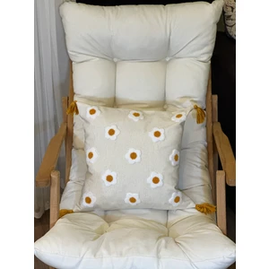 Tekli Çiçekli Punch Işlemeli Nakışlı Dekoratif Premium Kırlent Kılıfı