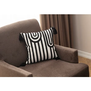 Tekli Çiçekli Punch Işlemeli Nakışlı Dekoratif Premium Kırlent Kılıfı