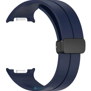 Galaxy Watch 8 Classic 46 mm Uyumlu Silikon Kordon Magnetik D Tokalı Spor Kayış Mıknatıslı Toka