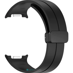 Galaxy Watch 8 40 / 44 mm Uyumlu Silikon Kordon Magnetik D Tokalı Spor Kayış Mıknatıslı Toka