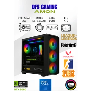 DFS Bilgisayar Dfs Gaming Amon Intel I5 14400F-H610M-RTX 5060-16GB Ddr5 Ram-1tb M.2 Ssd-Oyuncu Bilgisayarı Sistem Tavsiyesi