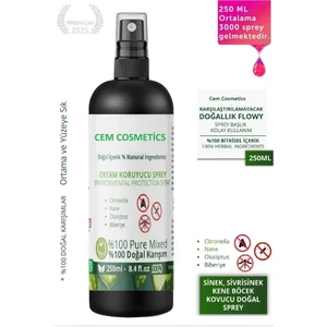 Sivrisinek, Sinek ve Haşere Böcek Kovucu Doğal Sprey Citronella Limon Otu Yağı Okaliptus