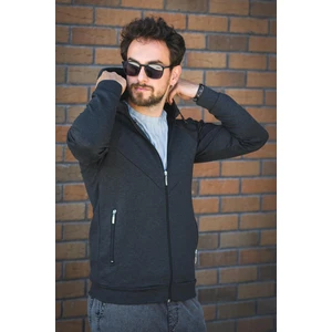 Chev Micro Interlok Dik Yaka Fermuarlı Hırka Sweatshirt