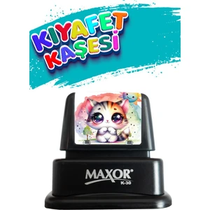 Kıyafet Kaşesi Sevimli Kedi Temalı Öğrenci Kaşesi / Kıyafet Etiketi / Kumaş Kıyafet Kaşesi