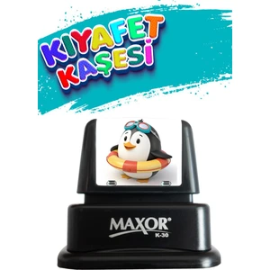 Kıyafet Kaşesi Bebek Penguen Temalı Öğrenci Kaşesi / Kıyafet Etiketi / Kumaş Kıyafet Kaşesi