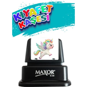 Kıyafet Kaşesi Unicorn Temalı Öğrenci Kaşesi / Kreş / Anaokulu / Ilkokul Öğrenci Kumaş Elbise Kaşesi