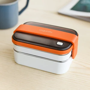 2 Katlı 1200 ml Paslanmaz Çelik Yemek Kabı – Sızdırmaz Bento Termos Lunch Box