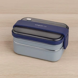 2 Katlı 1200 ml Paslanmaz Çelik Yemek Kabı – Sızdırmaz Bento Termos Lunch Box