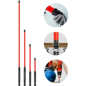 4 Parça Büyük Boy Mıknatıslı Bits Uç Ph2 30 cm 20 cm 15 cm 10 cm