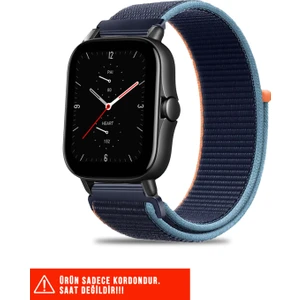 Amazfit Gts / Gts 2 / Gts 2e / Gts 2mini / Gt S3 / Gt S4 Mini Uyumlu Hasır Örgü Cırtlı Kordon 20MM