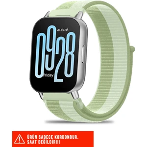 Redmi Watch 5 Active / Redmi Watch 5 Lite Uyumlu Hasır Örgü Cırtlı Naylon Kordon 22MM