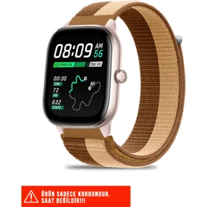 Amazfit Gts / Gts 2 / Gts 2e / Gts 2mini / Gt S3 / Gt S4 Mini Uyumlu Hasır Örgü Cırtlı Kordon 20MM