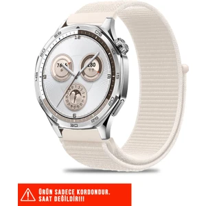 Huawei Watch Buds / Watch 5 / Watch 4 / 4 Pro / Watch 3 / 3 Pro Uyumlu Hasır Örgü Cırtlı Kordon 22MM