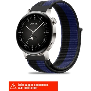 Huawei Watch Gt / Gt2 / Gt3 Elegant 42MM Uyumlu Hasır Örgü Spor Cırtlı Pratik Naylon Kordon 20MM
