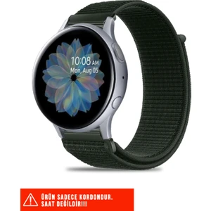 Samsung Galaxy Watch Active / Galaxy Watch Active 2 40 44MM Uyumlu Hasır Örgü Cırtlı Kordon 20MM