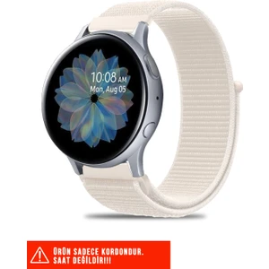 Samsung Galaxy Watch Active / Galaxy Watch Active 2 40 44MM Uyumlu Hasır Örgü Cırtlı Kordon 20MM