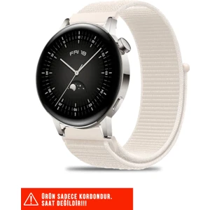 Huawei Watch Gt / Gt2 / Gt3 Elegant 42MM Uyumlu Hasır Örgü Spor Cırtlı Pratik Naylon Kordon 20MM