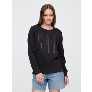 Kadın Siyah Gap Logo Crewneck Sweatshirt