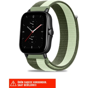 Amazfit Gts / Gts 2 / Gts 2e / Gts 2mini / Gt S3 / Gt S4 Mini Uyumlu Hasır Örgü Cırtlı Kordon 20MM
