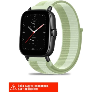 Amazfit Gts / Gts 2 / Gts 2e / Gts 2mini / Gt S3 / Gt S4 Mini Uyumlu Hasır Örgü Cırtlı Kordon 20MM