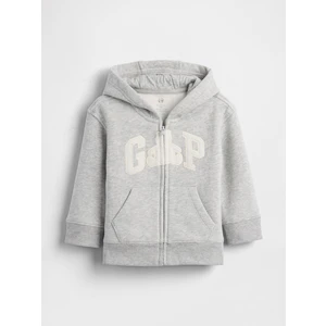 Bebek Gri Vintagesoft Bear Logo Fermuarlı Sweatshirt