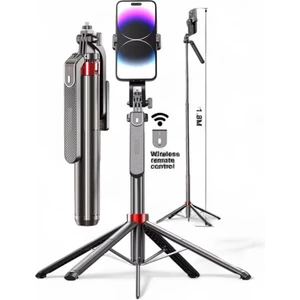 Q185 Akıllı Aı Yüz Takipli Gimbal Selfie Çubuğu - 1.8m Uzatılabilir Tripodlu, Bluetooth Kumandalı, 360° Döner, Şarjlı Telefon Tutucu