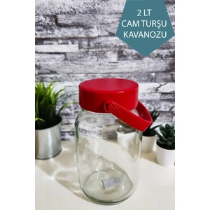 2 Litre Yeni Kapaklı Cam Turşu ve Bakliyat Reçel Saklama Kavanozu