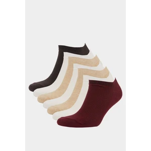 Kadın Rahat Lastikli 7'li Pamuklu Patik Çorap F5657AXNS