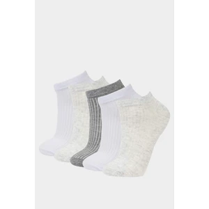 Kadın 5'li Pamuklu Patik Çorap F5655AXNS