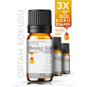 Oda Kokusu Gül %100 Natural Saf Doğal 3'lü Set 3X10 ml Aromatik Esansiyel Yağ Uçucu Ortam Kokusu
