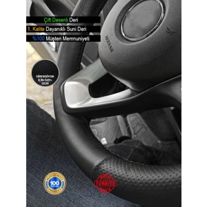 Toyota Chr Siyah Delikli Düz Özel Süper Deri Direksiyon Kılıfı