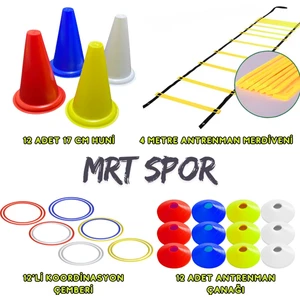 Mrt Spor Futbol Basketbol Antrenman Seti 4m Merdiven Huni Çanak Koordinasyon Çemberi Antrenman Seti