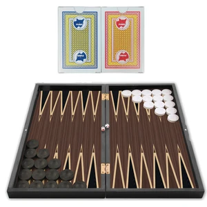 Büyük Boy Platin Kaplama Tavla - Yakma Desenli,mermer Desenli,ceviz Desenli - 2 Adet Hediye Iskambil