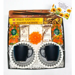 Kişiye Özel Hediyelik Ürünler, Doğum Günü Hediyesi , Sevgiliye Hediye, Anneye Hediye , 2 Kişilik Kahve Fincanı Tütsü ve Kokulu Mum Hediye Seti