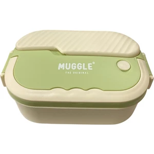 Muggle Çelik Beslenme Kabı Çatal Kaşık Seti Vakumlu Kapak Iç Kabı Çelik Yüksek Kaliteli 304 Çelik