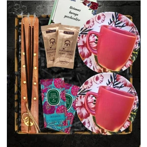 Kahve Fincanı, Tütsü Seti, Soya Wax Kokulu Mum, Kahve, Hediye Seti