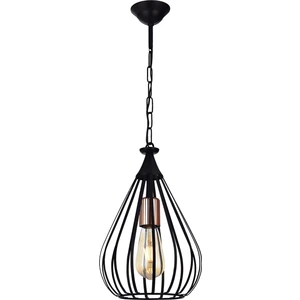 Özbak Avize Kafes Tekli Avize Siyah – Modern Metal Tasarım, E27 Duy, Zincirli ve Ayarlanabilir Yükseklik