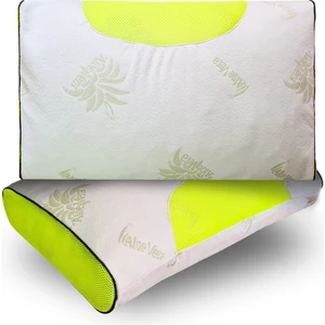 Moda Home Bedding 2 Adet Gold Serisi Klimalı Yastık,aloe Vera Kumaşlı Cilt Dostu Ortopedik Visco Parçacıklı Yıkanabilir Kılıflı Yüksek Dolumlu Yastık 2200 gr