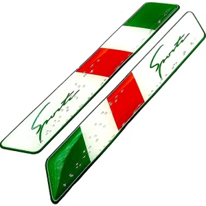 Italya Çamurluk Logosu Uyumlu Damla Sticker - Italya Sports Sticker Damla
