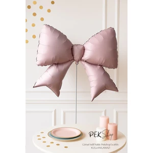 Pembe Büyük Fiyonk Folyo Balon Fiyonk Şekilli Balon